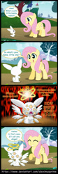 Size: 1600x4815 | Tagged: safe, artist:aleximusprime, imported from derpibooru, angel bunny, fluttershy, pegasus, pony, rabbit, seraph, adoracreepy, angel, angel is a bunny bastard, angelic bunny, angelic wings, animal, biblically accurate angel bunny, biblically accurate angels, comic, creepy, cute, duo, eye, eyes, female, fire, high res, male, mare, multiple wings, ophanim, scary, that explains everything, wings