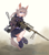 Size: 2623x3000 | Tagged: safe, artist:mediasmile666, imported from derpibooru, oc, oc only, earth pony, pony, cheytac m200 intervention, cheytac m300 intervention, earth pony oc, eye clipping through hair, female, frown, girl's frontline, gun, high res, looking at you, mare, solo, weapon