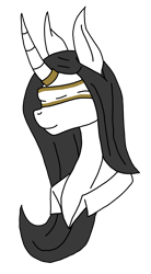 Size: 1960x3550 | Tagged: safe, artist:agdapl, imported from derpibooru, pony, unicorn, blindfold, bust, crossover, curved horn, horn, horn ring, jewelry, medic, ring, simple background, smiling, team fortress 2, transparent background