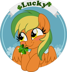 Size: 5000x5384 | Tagged: safe, artist:jhayarr23, imported from derpibooru, oc, oc only, oc:naviga, pegasus, pony, absurd resolution, clover, four leaf clover, looking up, solo