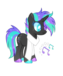 Size: 1001x1210 | Tagged: safe, artist:lilywolfpie, artist:lilywolfpie-yt, imported from derpibooru, dj pon-3, vinyl scratch, pony, alternate design, clothes, heterochromia, scarf, simple background, solo, transparent background