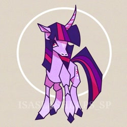 Size: 1197x1197 | Tagged: safe, artist:laps-sp, imported from derpibooru, twilight sparkle, pony, unicorn, circle background, female, mare, origami, origami pony, solo, unicorn twilight