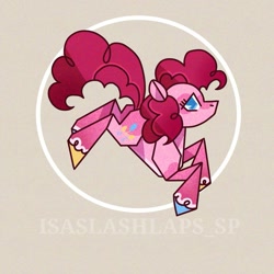 Size: 1197x1197 | Tagged: safe, artist:laps-sp, imported from derpibooru, pinkie pie, earth pony, pony, origami, origami pony