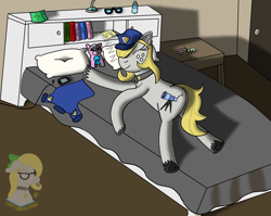 Size: 1670x1332 | Tagged: safe, artist:gray star, derpibooru exclusive, imported from derpibooru, oc, oc:gray star, bee, insect, plushie, police, security guard, sleeping