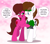 Size: 4000x3500 | Tagged: safe, artist:aarondrawsarts, imported from derpibooru, oc, oc only, oc:brain teaser, oc:rose bloom, earth pony, pony, ask brain teaser, blushing, brainbloom, chest fluff, clothes, clothes swap, earth pony oc, female, flirting, headband, implied erection, jacket, male, oc x oc, shipping, straight