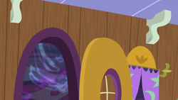 Size: 1280x720 | Tagged: safe, imported from derpibooru, screencap, discordant harmony, background, discord's house, door, liminal space, no pony, scenic ponyville