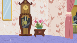 Size: 1280x720 | Tagged: safe, imported from derpibooru, screencap, discordant harmony, background, clock, curtain, curtains, discord's house, kitchen, liminal space, mirror, no pony, scenic ponyville