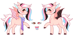 Size: 2500x1200 | Tagged: safe, artist:lavvythejackalope, imported from derpibooru, oc, oc only, bat pony, pony, bat pony oc, bat wings, clothes, colored hooves, duo, raised hoof, scarf, simple background, transparent background, wings