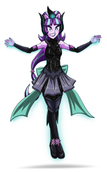 Size: 2184x3504 | Tagged: safe, artist:artemis-polara, imported from derpibooru, starlight glimmer, equestria girls, clothes, crown, floating, helmet, high res, horned helmet, jewelry, magic, magical geodes, regalia, s5 starlight, simple background, skirt, smiling, solo, transparent background