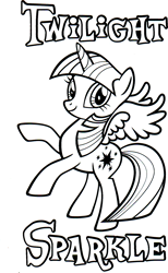 Size: 1072x1741 | Tagged: safe, imported from derpibooru, twilight sparkle, alicorn, pony, coloring book, female, hearth's warming eve coloring book, mare, monochrome, rearing, solo, twilight sparkle (alicorn)