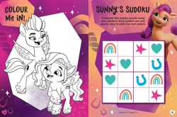 Size: 1500x990 | Tagged: safe, imported from derpibooru, pipp petals, sunny starscout, zipp storm, earth pony, pegasus, pony, coloring page, female, g5, official, siblings, sisters, sudoku