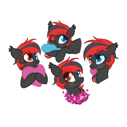 Size: 4500x4500 | Tagged: source needed, safe, artist:chip16, imported from derpibooru, oc, oc only, oc:sharpe, bat pony, pony, absurd resolution, bat pony oc, bat wings, bust, commission, cute, eye clipping through hair, female, heterochromia, mare, ocbetes, portrait, simple background, solo, white background, wings, ych result