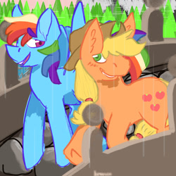 Size: 2048x2048 | Tagged: artist needed, source needed, safe, artist:sunnyd3mons, imported from derpibooru, applejack, rainbow dash, earth pony, pegasus, pony, appledash, female, high res, lesbian, shipping