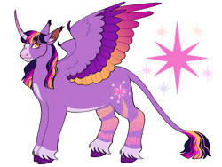 Size: 1280x960 | Tagged: safe, artist:s0ftserve, imported from derpibooru, twilight sparkle, alicorn, pony, alternate cutie mark, alternate design, alternate hairstyle, headcanon, headcanon in the description, simple background, solo, spread wings, transparent background, twilight sparkle (alicorn), wings