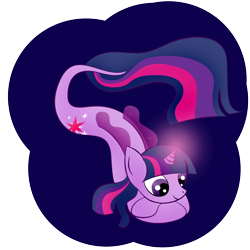 Size: 2000x2000 | Tagged: safe, artist:zomgitsalaura, imported from derpibooru, twilight sparkle, pony, seapony (g4), unicorn, blue background, dorsal fin, female, fish tail, flowing tail, glow, glowing, high res, purple eyes, seaponified, seapony twilight, simple background, smiling, solo, species swap, tail, transparent background