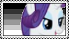 Size: 99x56 | Tagged: safe, artist:somecoconut, imported from derpibooru, rarity, pony, unicorn, bedroom eyes, bust, deviantart stamp, female, horn, mare, open mouth, pride flag