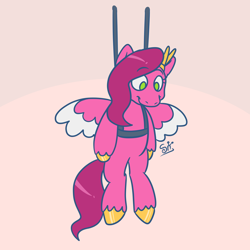 Size: 1500x1500 | Tagged: artist needed, safe, imported from twibooru, pipp petals, pegasus, pony, female, g5, image, mare, png, simple background, solo, suspended