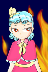 Size: 1280x1920 | Tagged: safe, artist:ginmay, imported from derpibooru, cozy glow, human, female, fire, humanized, solo