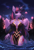 Size: 2000x2900 | Tagged: safe, artist:fenwaru, imported from derpibooru, twilight sparkle, alicorn, anthro, absolute cleavage, both cutie marks, breasts, cleavage, clothes, commission, dress, eyeshadow, female, fingernails, forest, high res, horn, horn jewelry, horn ring, jewelry, long hair, looking at you, makeup, ring, solo, twilight sparkle (alicorn), water, wings, ych result