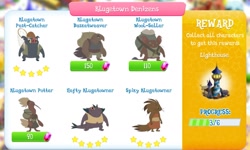 Size: 1509x908 | Tagged: safe, imported from derpibooru, screencap, anteater, axolotl, boar, porcupine, rodent, collection, gameloft, hefty klugetowner, kiwi (bird), klugetown basketweaver, klugetown pest catcher, klugetown potter, klugetown wool seller, klugetown wool-seller, klugetowner, lighthouse, spiky klugetowner, tower