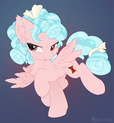 Size: 1195x1280 | Tagged: safe, artist:hioshiru, imported from derpibooru, cozy glow, pegasus, pony, chest fluff, cute, ear fluff, female, filly, fluffy, lidded eyes, looking at you, simple background, solo, wings