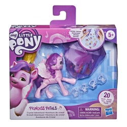 Size: 2000x2000 | Tagged: safe, imported from derpibooru, pipp petals, pegasus, pony, adorapipp, box, cute, female, g5, hasbro logo, high res, mare, my little pony logo, official, sticker, toy