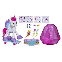 Size: 2000x2000 | Tagged: safe, imported from derpibooru, zipp storm, pegasus, pony, female, g5, high res, mare, official, skateboard, sticker, toy, wristband