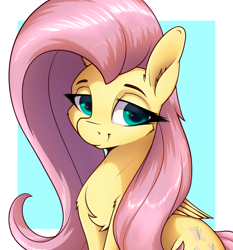 Size: 2238x2400 | Tagged: safe, artist:aquaticvibes, imported from derpibooru, fluttershy, pegasus, pony, cheek fluff, chest fluff, cute, ear fluff, female, high res, leg fluff, looking at you, mare, shyabetes, solo