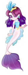 Size: 873x2329 | Tagged: safe, artist:cookiechans2, artist:serenasentryyt, imported from derpibooru, queen novo, mermaid, equestria girls, my little pony: the movie, base used, clothes, ear piercing, earring, equestria girls style, equestria girls-ified, fins, gradient hair, jewelry, piercing, solo, tail