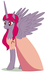 Size: 1164x1824 | Tagged: safe, artist:cheerful9, imported from derpibooru, oc, oc only, alicorn, pony, alicorn oc, female, horn, mare, simple background, solo, white background, wings