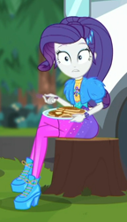 Size: 370x643 | Tagged: safe, imported from derpibooru, screencap, rarity, equestria girls, equestria girls series, wake up!, spoiler:eqg series (season 2), cropped, food, pancakes, solo, wake up!: applejack