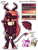 Size: 3049x4007 | Tagged: safe, artist:dazey-the-goat, imported from derpibooru, discord, princess cadance, oc, oc only, hybrid, pony, hair over one eye, horns, interspecies offspring, offspring, parent:discord, parent:princess cadance, parents:discodance, reference sheet, simple background, solo, spaded tail, transparent background