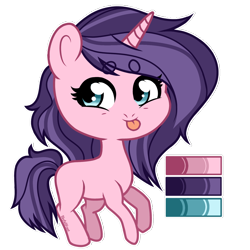 Size: 1448x1448 | Tagged: safe, artist:skyfallfrost, imported from derpibooru, oc, oc only, pony, unicorn, chibi, female, mare, reference, simple background, solo, tongue out, transparent background