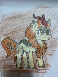 Size: 3024x4032 | Tagged: safe, imported from derpibooru, autumn blaze, kirin, solo, traditional art