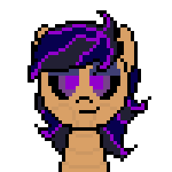 Size: 250x250 | Tagged: safe, artist:nukepony360, imported from derpibooru, oc, oc only, oc:nightglow, android, pony, robot, robot pony, pixel art, simple background, smiling, smirk, transparent background