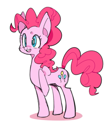 Size: 645x712 | Tagged: safe, artist:harleysartstuff, imported from derpibooru, pinkie pie, earth pony, pony, female, mare, open mouth, simple background, solo, white background