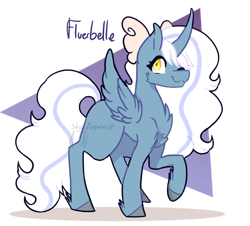 Size: 1024x925 | Tagged: safe, artist:shinupeppermint, imported from derpibooru, oc, oc:fleurbelle, alicorn, alicorn oc, bow, chest fluff, female, hair bow, horn, mare, one eye closed, simple background, transparent background, wings, yellow eyes