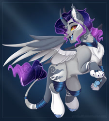 Size: 1920x2131 | Tagged: safe, artist:pvrii, imported from derpibooru, oc, oc only, oc:storm, alicorn, bat pony, bat pony alicorn, pony, sphinx, bat wings, curved horn, horn, leonine tail, male, nudity, sheath, solo, stalion, stallion, wings