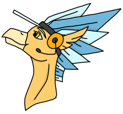 Size: 2874x2665 | Tagged: safe, artist:agdapl, imported from derpibooru, hippogriff, bust, crossover, headworn microphone, high res, hippogriffied, looking up, male, scout, simple background, smiling, solo, species swap, team fortress 2, transparent background