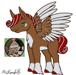 Size: 1070x1056 | Tagged: safe, artist:misskanabelle, imported from derpibooru, oc, oc only, pegasus, pony, chest fluff, male, pegasus oc, signature, smiling, solo, stallion, two toned wings, unshorn fetlocks, wings