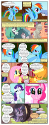 Size: 612x1552 | Tagged: safe, artist:newbiespud, edit, edited screencap, imported from derpibooru, screencap, fluttershy, pinkie pie, rainbow dash, rarity, tom, twilight sparkle, earth pony, pegasus, pony, unicorn, comic:friendship is dragons, magical mystery cure, the return of harmony, the ticket master, bust, comic, dialogue, discorded, eyelashes, grin, hat, horn, i've got to find a way, looking back, raised hoof, screencap comic, smiling, unicorn twilight, wings