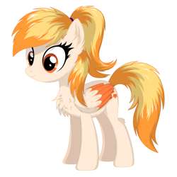 Size: 1778x1779 | Tagged: safe, artist:willow krick, imported from derpibooru, oc, oc only, oc:mapleaf autumn, pegasus, pony, chest fluff, ear fluff, female, in design, mare, pegasus oc, simple background, smiling, solo, white background, wings