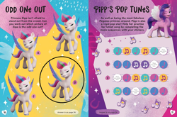 Size: 1280x845 | Tagged: safe, edit, imported from ponybooru, pipp petals, zipp storm, pegasus, pony, female, g5, music notes, official, puzzle