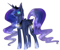 Size: 1218x1024 | Tagged: safe, artist:princessamara123, imported from derpibooru, princess luna, alicorn, pony, female, glowing eyes, mare, simple background, solo, transparent background