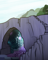 Size: 4600x5658 | Tagged: safe, artist:deroach, imported from derpibooru, tree of harmony, comic:tales from equestria part 1, fanfic:equestria project humanized, cave, equestria project humanized, everfree forest, fanfic, fanfic art, stairs