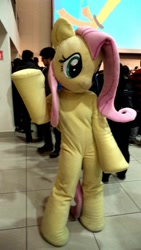 Size: 540x960 | Tagged: safe, artist:pupanicorn, imported from derpibooru, fluttershy, human, clothes, convention, cosplay, costume, fursuit, irl, irl human, photo, ponysuit