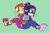 Size: 2500x1667 | Tagged: safe, artist:bugssonicx, imported from derpibooru, sci-twi, sunset shimmer, twilight sparkle, equestria girls, ankle tied, barefoot, bondage, bound and gagged, bound together, cloth gag, clothes, emanata, feet, gag, help us, pajamas, sleepover, slippers, slumber party, tied up