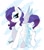 Size: 2894x3263 | Tagged: safe, artist:julunis14, imported from derpibooru, rarity, pegasus, pony, high res, lidded eyes, looking at you, pegasus rarity, race swap, smiling, solo, spread wings, wings