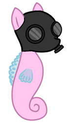 Size: 687x1200 | Tagged: safe, artist:agdapl, imported from derpibooru, sea pony, crossover, female, gas mask, mask, pyro, rule 63, seaponified, simple background, solo, species swap, team fortress 2, transparent background