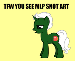 Size: 581x477 | Tagged: safe, imported from derpibooru, oc, oc:comic field, pony, unicorn, pony creator, disgusted, exploitable meme, implied snot, meme, tfw